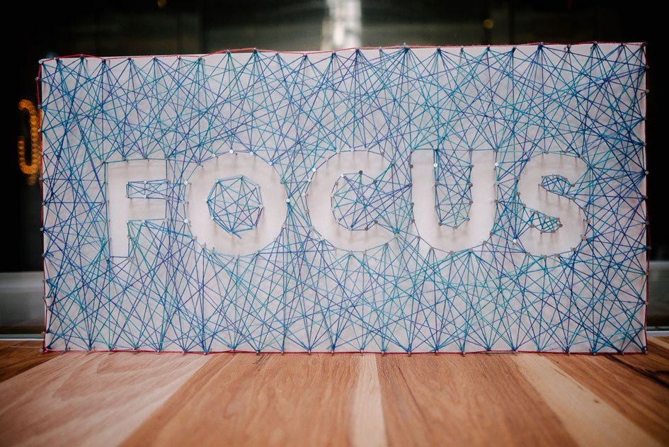 Amidst all of the amazing happenings at Pinterest, the Pinterest folk occasionally needs a reminder to FOCUS. This was made during a recent “Makeathon”, Pinterest’s version of a hackathon.