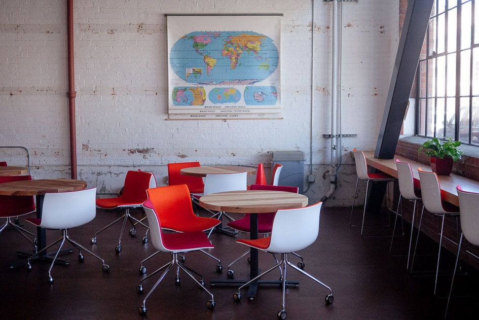 Pinterest’s Brand Manager, Everett Katigbak, designed the entire interior for the new space.