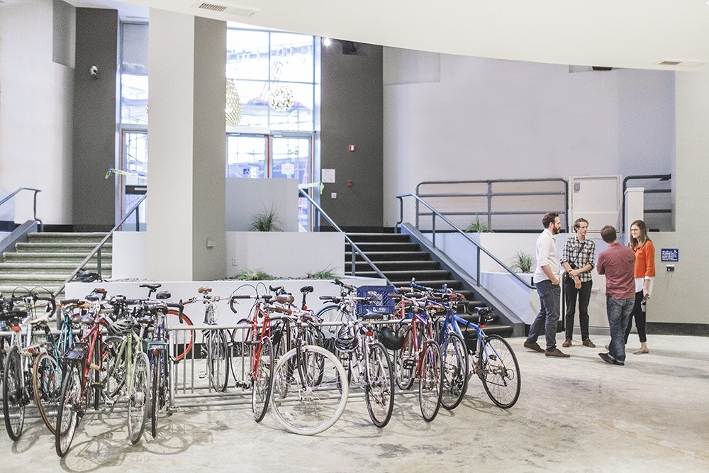 Ryan is one of many people who either walk or bike in to work at Rdio.