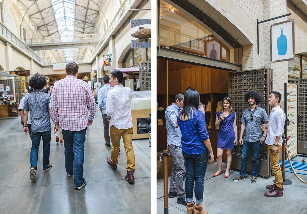 “Sometimes it’s nice to get outside and stretch our legs.” The team heads to the Ferry Building for an afternoon coffee. Jenny is also a big fan of 4 o’clock froyo runs to Yoppi.