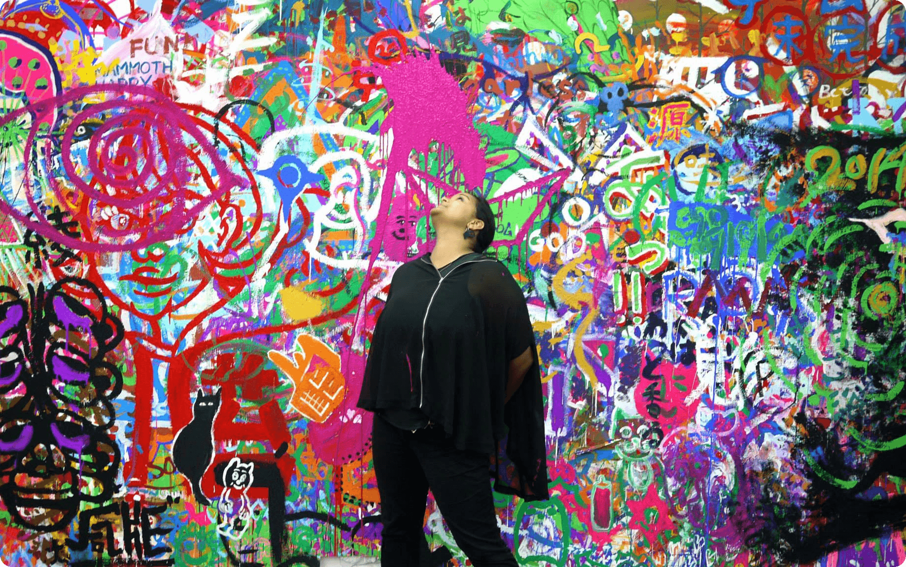 Nina at Startup the Party, a project-based tech, music, and arts conference she co-organized in Tokyo.