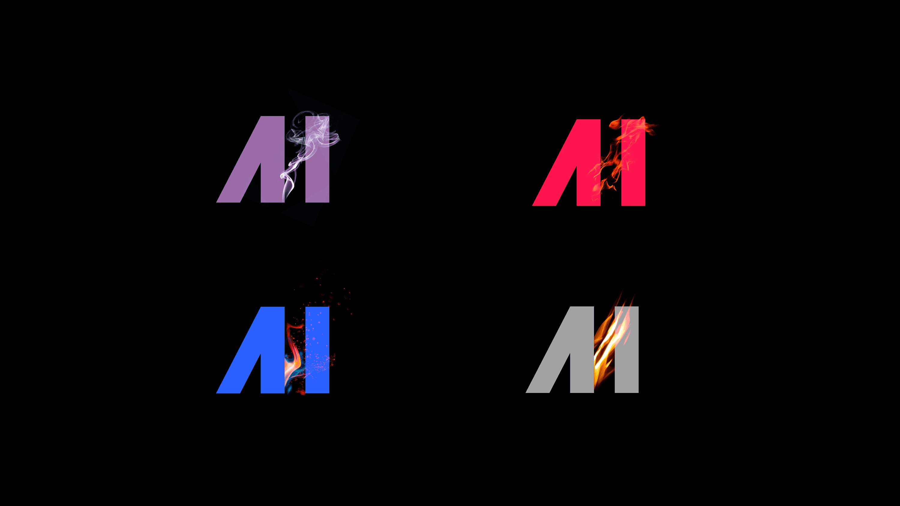 Mage logos in various iterations incorporating various elements like fire and lightning.